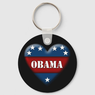 obama patriotiskt hjärta nyckelring
