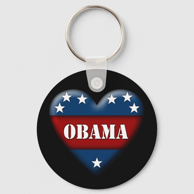 obama patriotiskt hjärta nyckelring (Framsida)