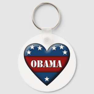 obama patriotiskt hjärta nyckelring