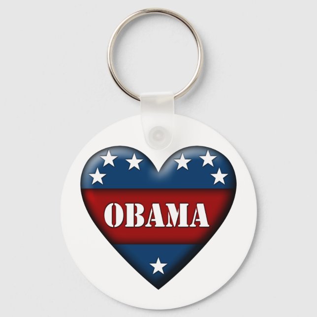 obama patriotiskt hjärta nyckelring (Framsida)