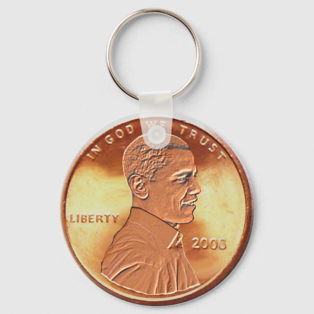 Obama Penny Keychain Nyckelring (Framsida)