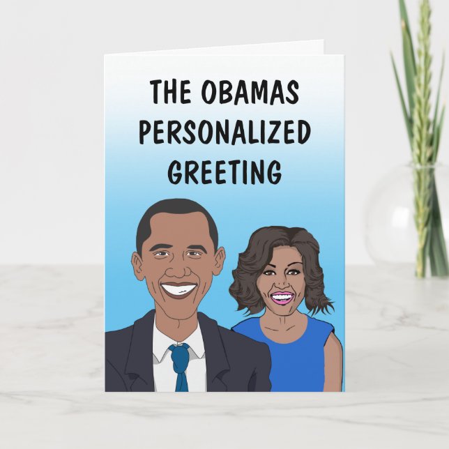 Obama personligt välkomstkort kort (Framsida)