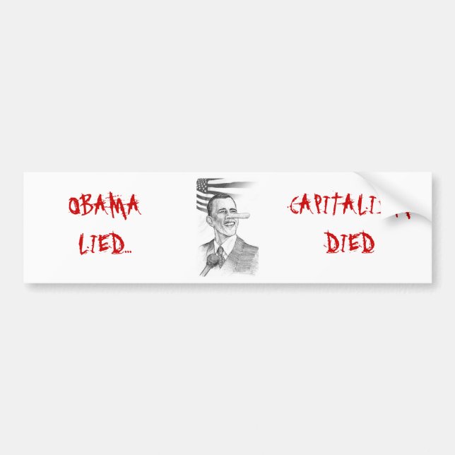 Obama - Pinocchio, Bildekal (Framsidan)