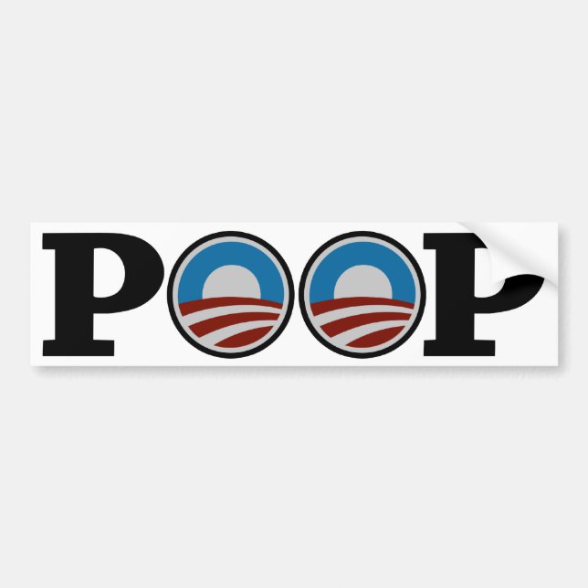 Obama = Poop Bildekal (Framsidan)
