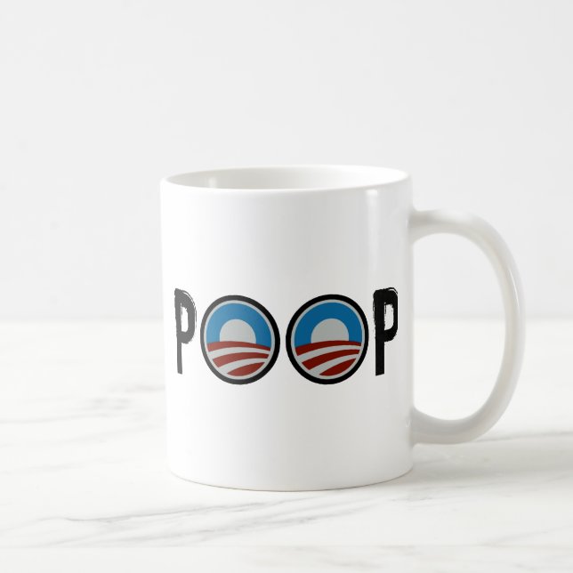 Obama = POOP! Kaffemugg (Höger)