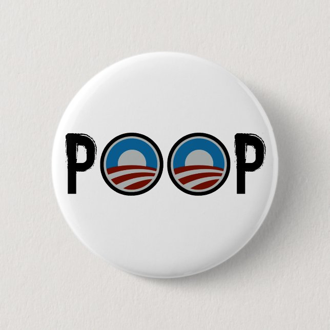 Obama = POOP! Knapp (Framsida)