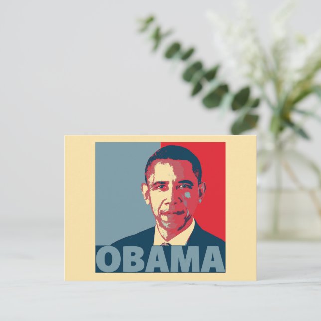 OBAMA POP ART VYKORT (Stående Fram)