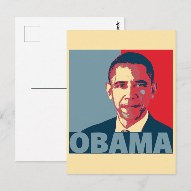 OBAMA POPKONST   VYKORT (Fram/baksida)