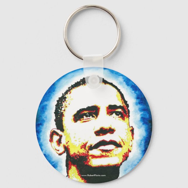 Obama Porträtt Nyckelring (Framsida)