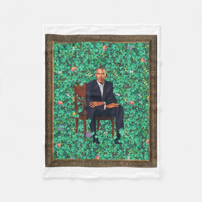 Obama Porträtt Tee Fleecefilt (Framsidan)