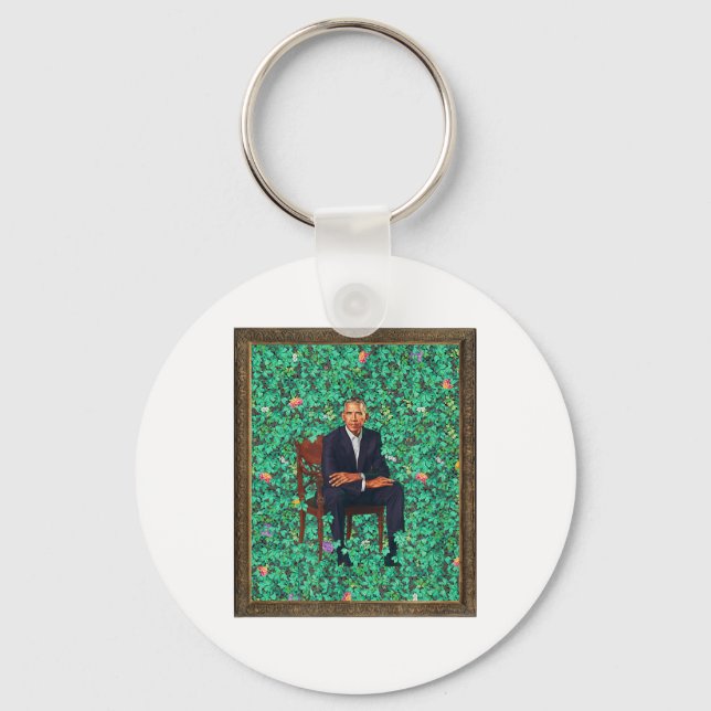 Obama Porträtt Tee Nyckelring (Framsida)