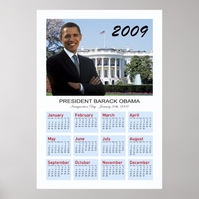 Obama Poster - 2009 års väggkalender (Framsidan)