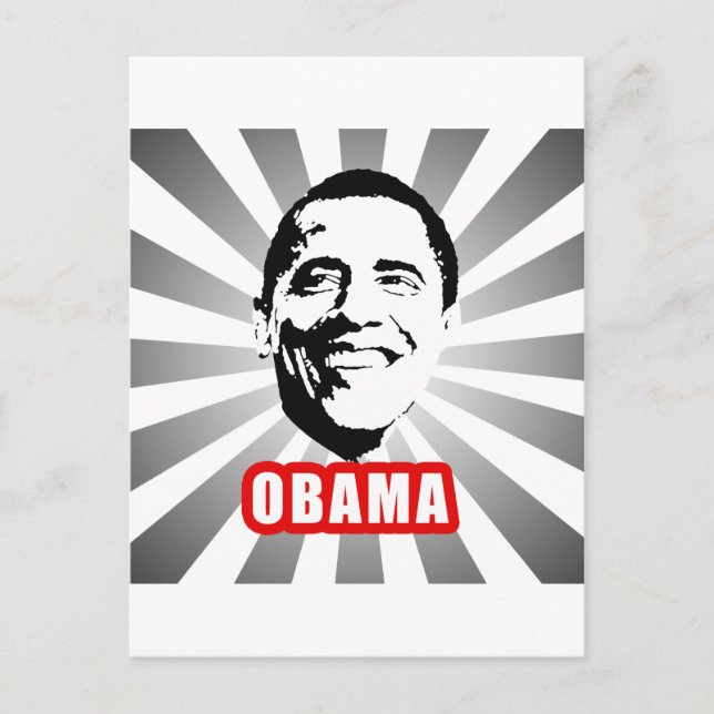 Obama Poster Vykort (Framsida)