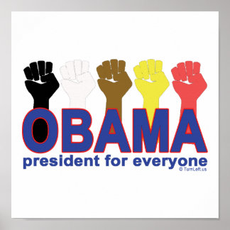 OBAMA PRESIDENT FÖR ALLA POSTER