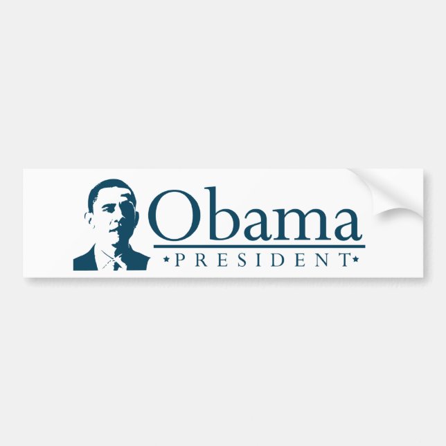 Obama presidents- porträttbildekal bildekal (Framsidan)