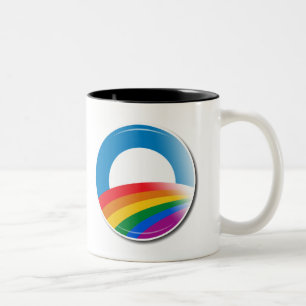 Obama pride knäppas Två-Tonad mugg