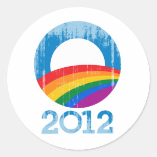 Obama pride runt klistermärke