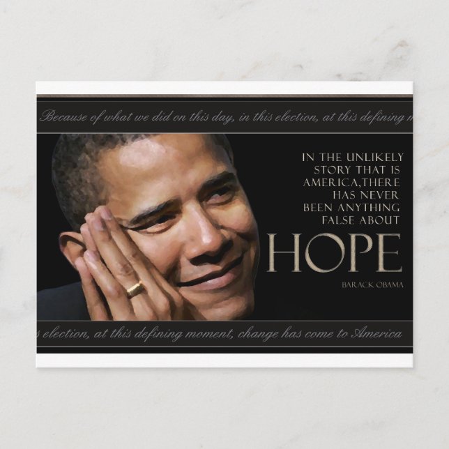 Obama Quote Vykort (Framsida)