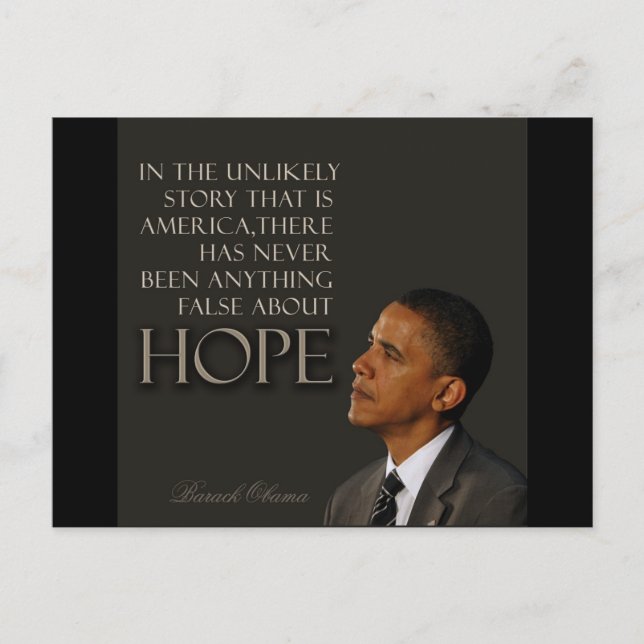 Obama Quote Vykort (Framsida)