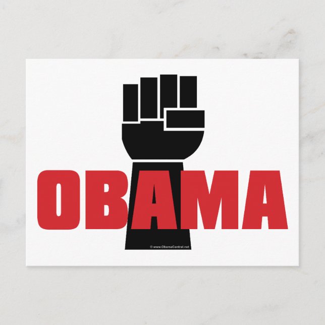 Obama rätt ute! vykort (Framsida)