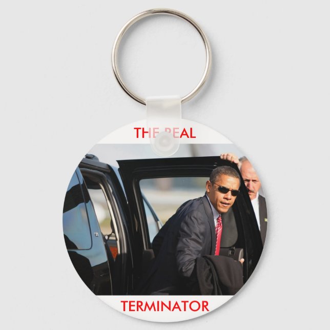 Obama - Real Terminator Nyckelring (Framsida)