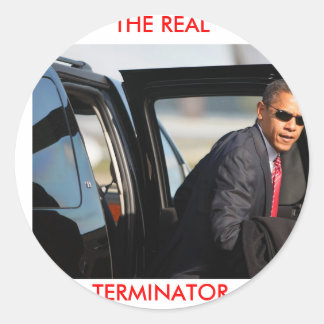Obama - Real Terminator Runt Klistermärke