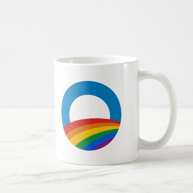 Obama regnbåge kaffemugg (Höger)