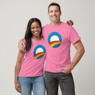 Obama regnbåge t-shirt