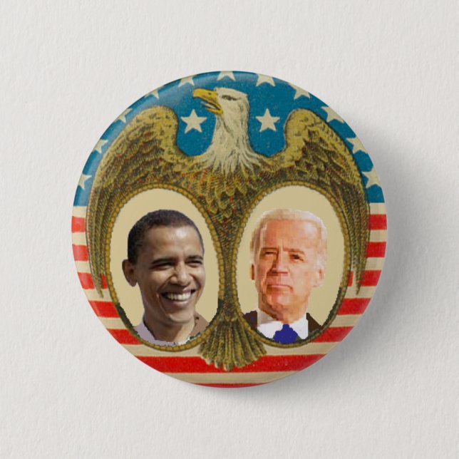 Obama Retro Biden knäppas Knapp (Framsida)