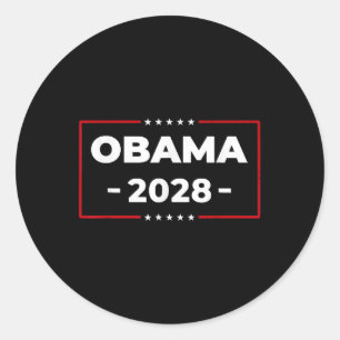 Obama Retro Patriotic 2028 Politisk protest Rally Runt Klistermärke