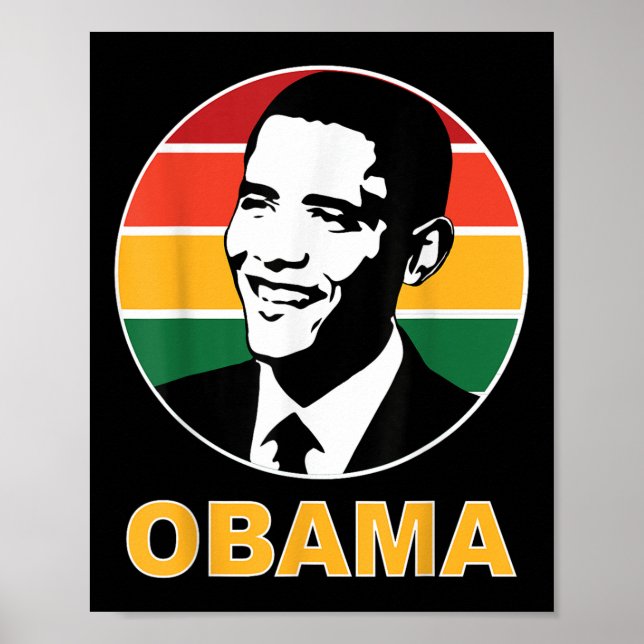 Obama Retro President Barack Obama Hope Change Vin Poster (Framsidan)