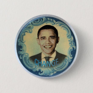 Obama Retro-Stil vinkar knäppas Knapp