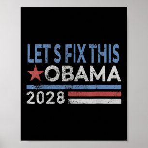 Obama Retro-Vintagen Patriotic 2028 gör det möjlig Poster