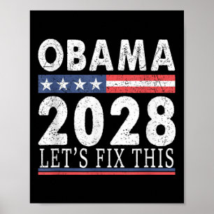Obama Retro-Vintagen Patriotic 2028 Politisk Prote Poster