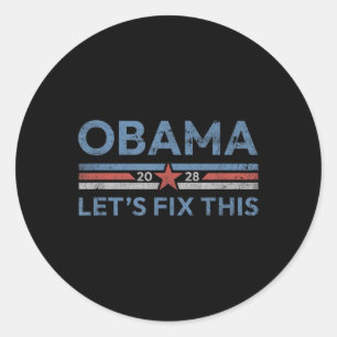 Obama Retro-Vintagen Patriotic 2028 Politisk Prote Runt Klistermärke
