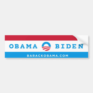 Obama (röda, vit och blått) Biden bildekal