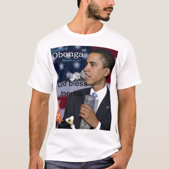 obama-röka tee shirt (Framsida)