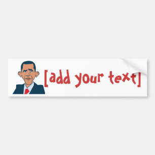 Obama - roligt porträtt bildekal