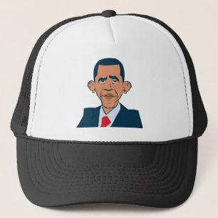 Obama - roligt porträtt keps