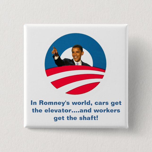 Obama - Romney axelarbetare Knapp (Framsida)