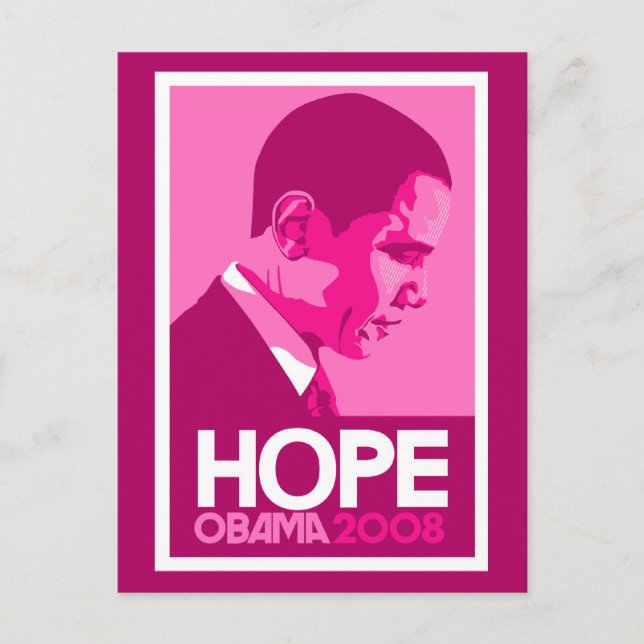 Obama Rosa Hope Postcard Vykort (Framsida)