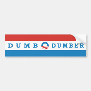 Obama satirical dum och mer dum bildekal