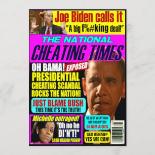 Obama Scandal Greeting Card Kort