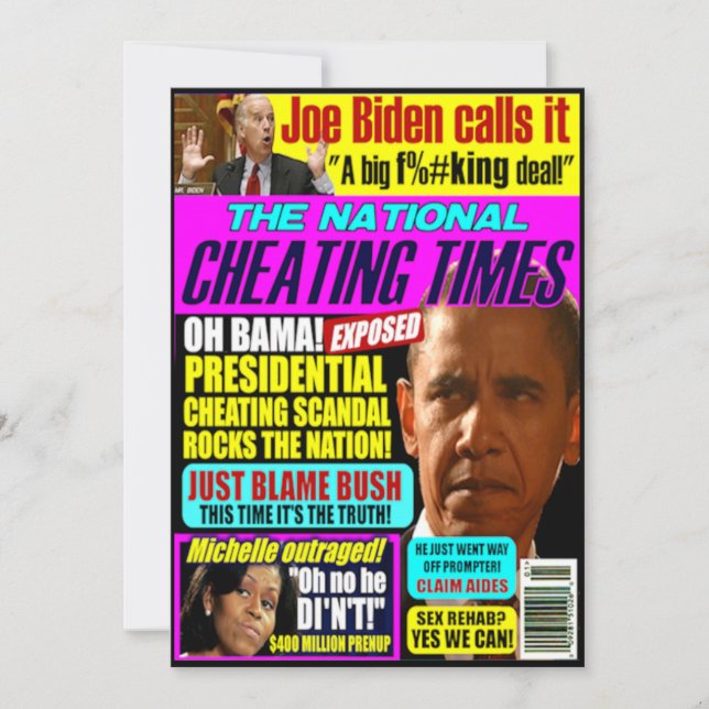 Obama Scandal Greeting Card Kort (Framsida)