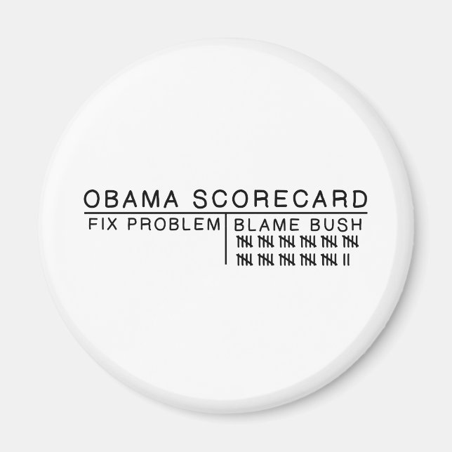 Obama Scorecard Magnet (Framsidan)
