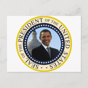 Obama Seal Blue Vykort