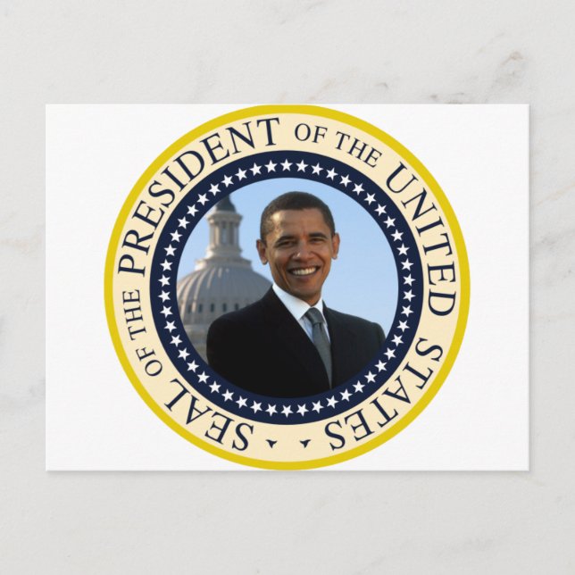 Obama Seal Blue Vykort (Framsida)
