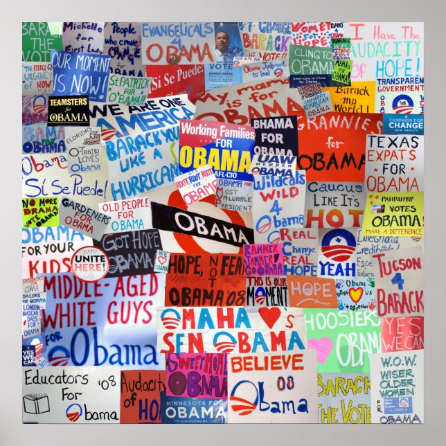 Obama Signs från Land Poster (Framsidan)