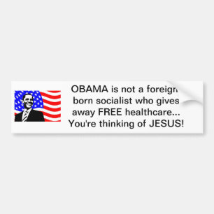OBAMA & sjukvård Bildekal