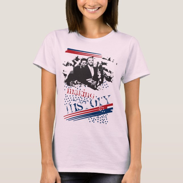 Obama Skapar historik T-shirt (Framsida)